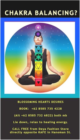 Balance your Chakras?  Chakra Balancing with Jelila Online and in Asia Bali Ubud - www.jelila.com