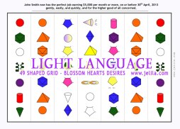 Want to define energies to support Achieving a Goal?  49 Shaped Light Language Grid - Sacred Geometries with Jelila - www.jelila.com