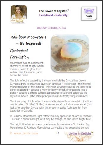 What Crystals are Uplifting?  Rainbow Moonstone and your Brow Chakra